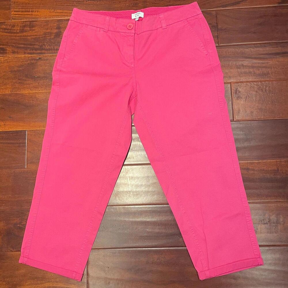 Women's Crown & Ivy Bright Pink Crop Pants Size 6